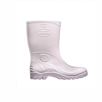 10049 - bota de PVC stivaletto Max branca com forro tam 37 Calfor pampeana 1242 ca 44.617