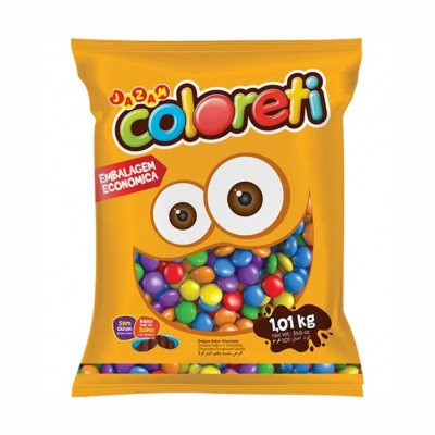 10095 - pastilhas de choc confeitadas coloreti tradicional Jazam 1kg