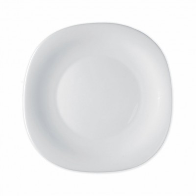 10119 - prato raso 27cm quadrado sem borda branco vidro Bormioli un