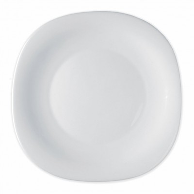 10120 - prato raso 31cm quadrado sem borda branco vidro Bormioli un