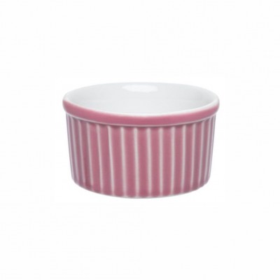 10347 - ramequim 100ml 8 x 4cm branco/Rosa porcelana Oxford un