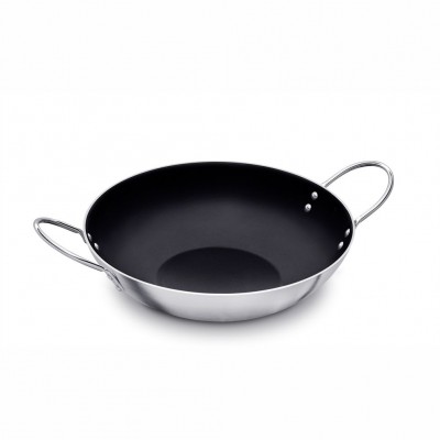 10513 - frigideira 35cm 5,2l wok antiaderente asa cromada ABC