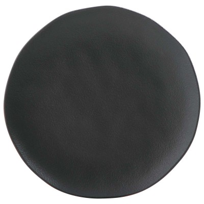 10616 - prato raso 26,5cm sem borda preto stoneware Porto Brasil un