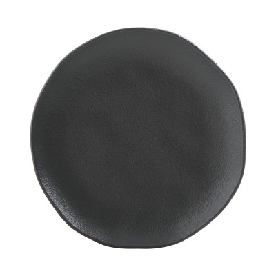 10618 - prato sobremesa 19,5cm sem borda preto stoneware Porto Brasil un
