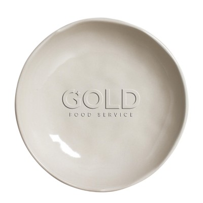 10621 - prato fundo 25cm sem borda bege stoneware Porto Brasil un
