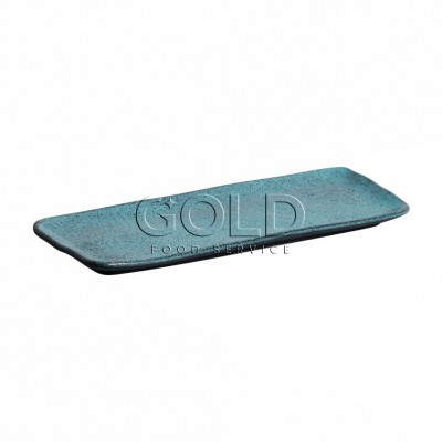 10646 - travessa refratária retangular 33 x 13cm azul stoneware Porto Brasil un