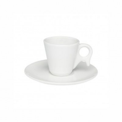 10796 - xícara de cafézinho com pires genova branco porcelana Oxford 12 x 75ml