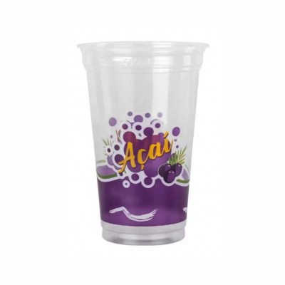 10876 - copo descartável 550ml impresso açaí cpp Copaza 50un