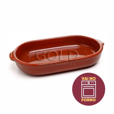 10929 - assadeira oval de barro 1,5l 35 x 18,5 x 6,5cm Motta un