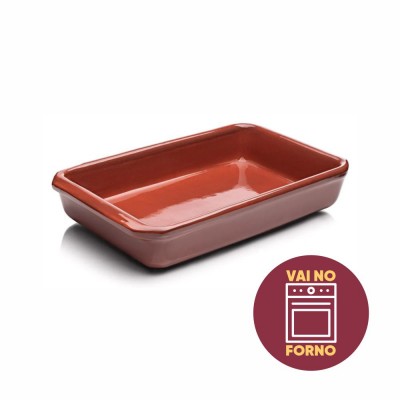 10932 - assadeira retangular de barro 1,5l 29,5 x 17,5 x 6cm Motta un