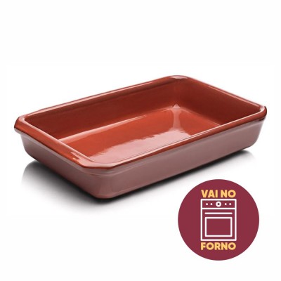 10934 - assadeira retangular de barro 4,5l 43 x 28 x 7cm Motta un