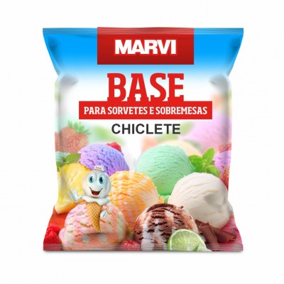 10962 - base em pó P/sorvete chiclete Marvi 1kg