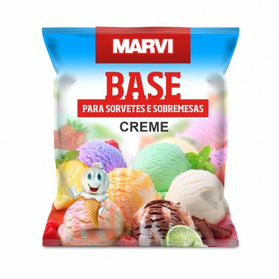 10965 - base em pó P/sorvete creme Marvi 1kg