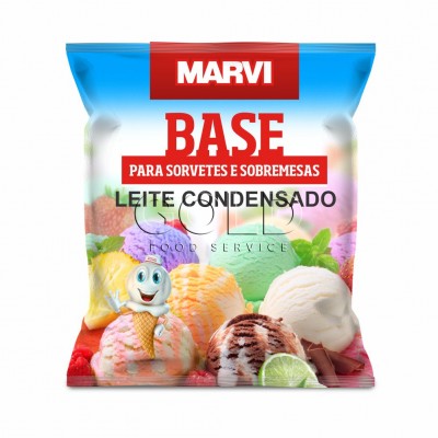 10967 - base em pó P/sorvete leite condensado Marvi 1kg