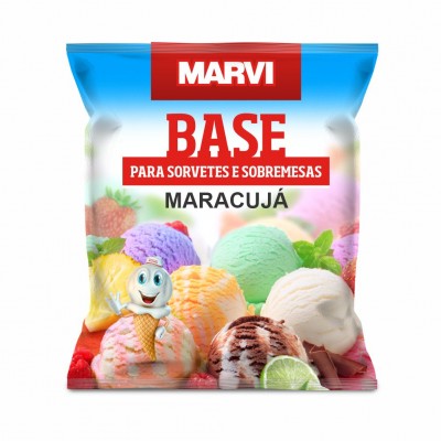 10969 - base em pó P/sorvete maracujá Marvi 1kg