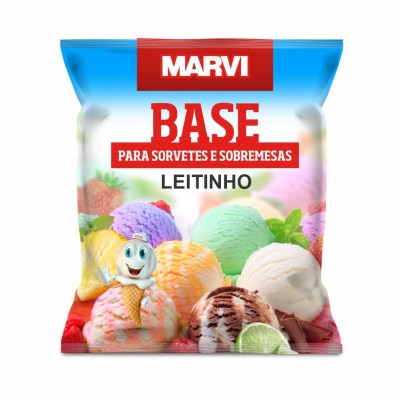 10972 - base em pó P/sorvete leitinho Marvi 1kg
