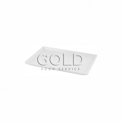10992 - bandeja retangular 28 x 14,3 x 2,6cm branca melamina Gourmet Mix un