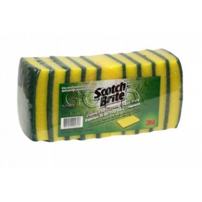 11103 - esponja dupla face verde e amarela 3M Scotch-Brite 10un