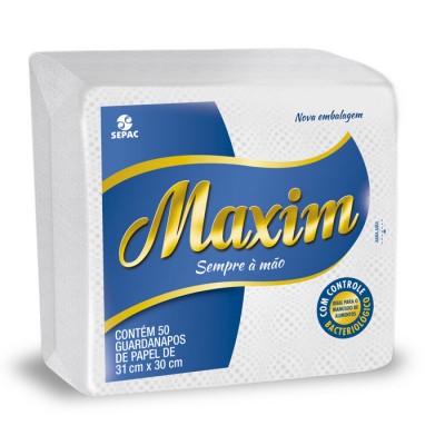 11148 - guardanapo branco Maxim 31 x 30cm 50un