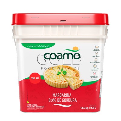 11272 - margarina com sal 80% lipídios Coamo 14,5kg