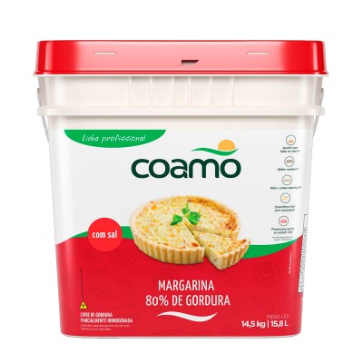 11272 - margarina com sal 80% lipídios Coamo 14,5kg