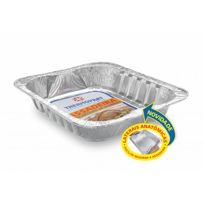 11286 - assadeira alumínio 6,4L retangular Thermoprat 42 x 36cm