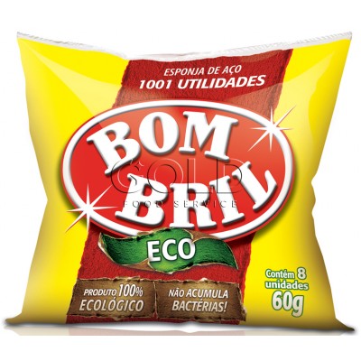 11360 - lã de aço Bombril unidade com 8 esponjas