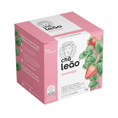 11575 - chá morango Leão 10 envelopes
