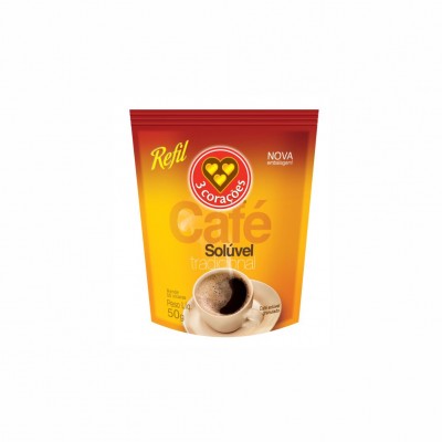 11737 - café solúvel 50g 3 Corações refil