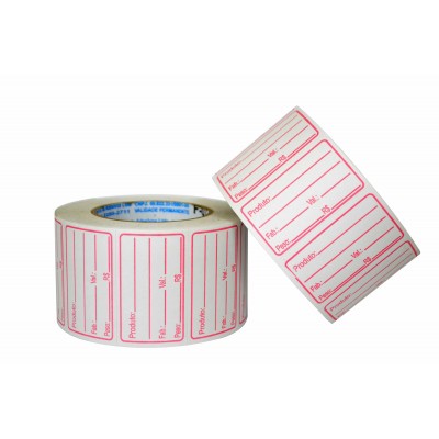 12197 - etiqueta adesiva c/nome produto/fabricação/validade/peso/valor 50 x 30mm 660un