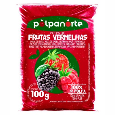 12435 - polpa de frutas vermelhas polpanorte 10 x 100g