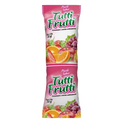 12676 - embalagem P/picolé tutti fruti 290un 6,7 x 19cm Bopp perolizado Rio Novo