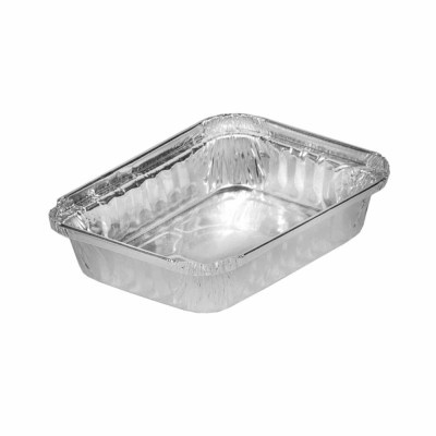 12701 - bandeja alumínio 230ml retangular com tampa Thermoprat 200un