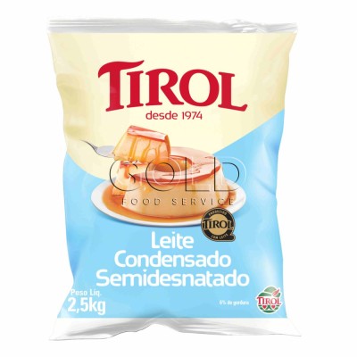 12818 - leite condensado 2,5kg semidesnatado Tirol bag