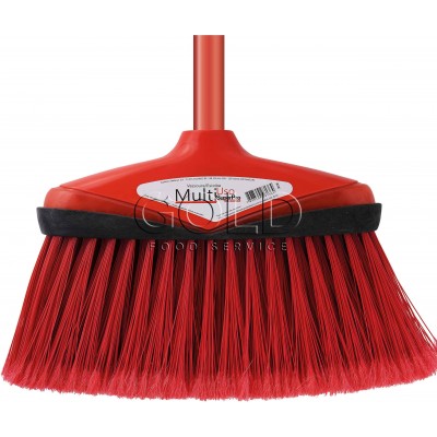 12879 - vassoura multiuso vermelha com cabo de 140cm  Bettanin 9674C