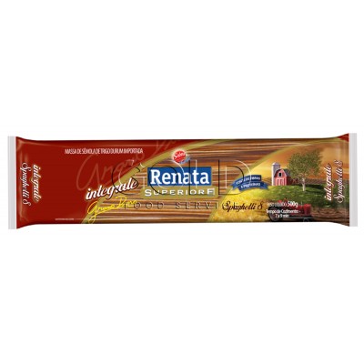 12936 - macarrão grano duro integral espaguete Renata 500g