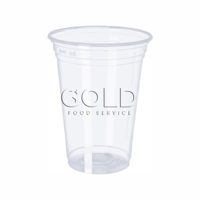 13071 - copo descartável 400ml transparente liso PP Copobras 50un PPT440 (tampas 2414/3901/3902)