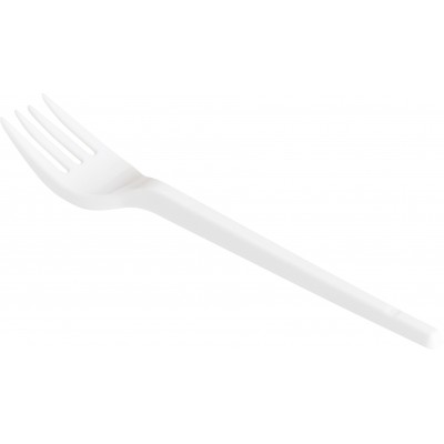 13080 - garfo descartável refeição Leve branco Strawplast 1.000un