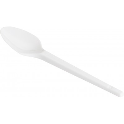 13088 - colher descartável sobremesa branca Strawplast 1.000un