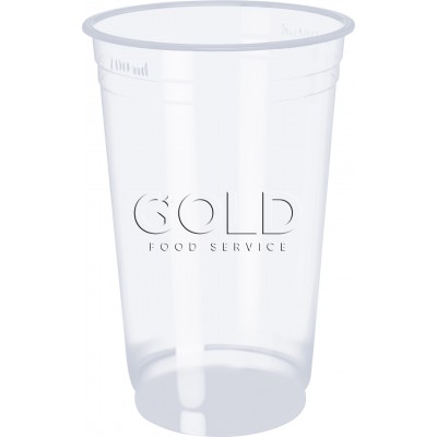 13242 - copo descartável 700ml transparente liso PP Copobras 25un CFT770 (tampa 10948)