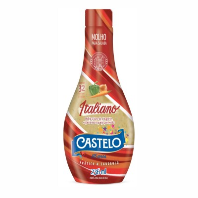 13327 - molho para salada italiano Castelo 236ml