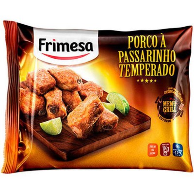 13432 - suíno - porco à passarinho temperado Frimesa 1kg