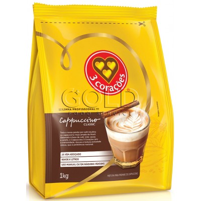 13456 - vending cappuccino clássico 3 Corações 1kg