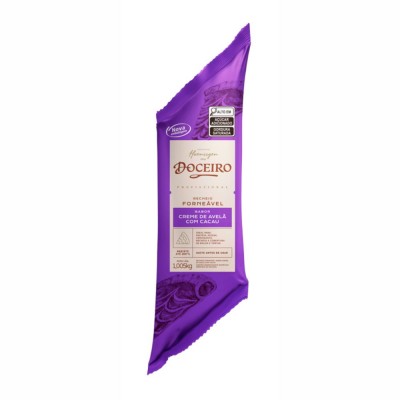 13458 - recheio forneável creme de avelã com cacau Doceiro bisnaga 1,005kg