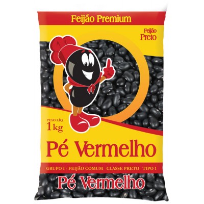 13562 - feijão preto Pé Vermelho 1kg