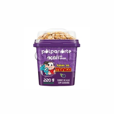 13612 - açaí tradicional com granola Turma da Mônica polpanorte pote 220g