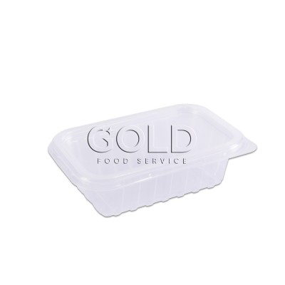 13856 - pote 250ml transparente retangular com tampa freezer/micro Prafesta 24un