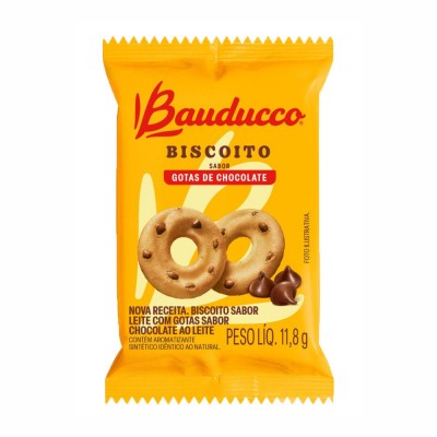 13972 - sachê biscoito leite c/gotas Bauducco 400 x 11,8g