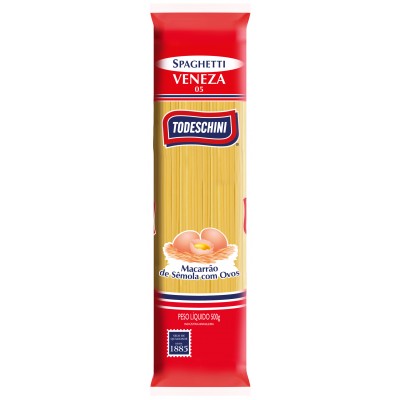 14148 - macarrão espaguete ovos Veneza 05 Todeschini 500g