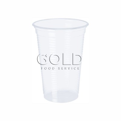 14305 - copo descartável 300ml transparente PP Copobras 100un CFT300 (tampa 2149)